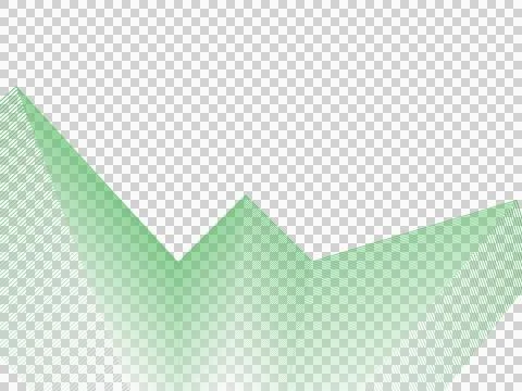 Green abstract geometric line pattern isolated on white background 库存插图