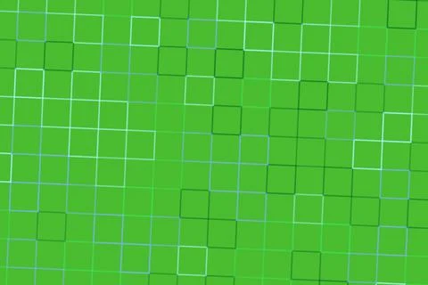 Green abstract geometric pattern with squares and lines Stock Illustration