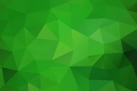 Green abstract geometric rumpled triangular background low poly style Stock Illustration