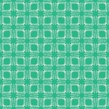 Green abstract geometric seamless vector pattern Stock Illustration