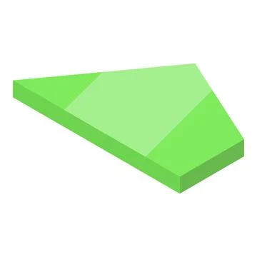 Green abstract geometric shape rotating in isometric view イラスト素材