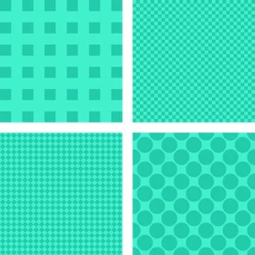 Green abstract geometric shape wallpaper set イラスト素材