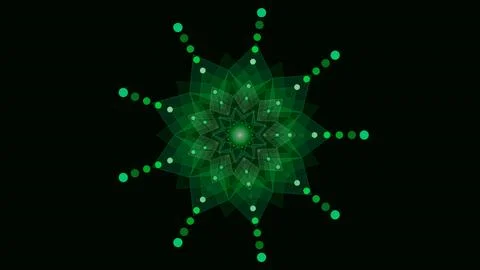 Green Abstract Geometric Star Pattern Ilustración de archivo