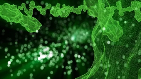 Green Abstract Germs Stock Footage 71392915