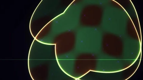 Green Abstract Glowing Shape Motion Background with Sparkling Stars Stock Footage 343709001