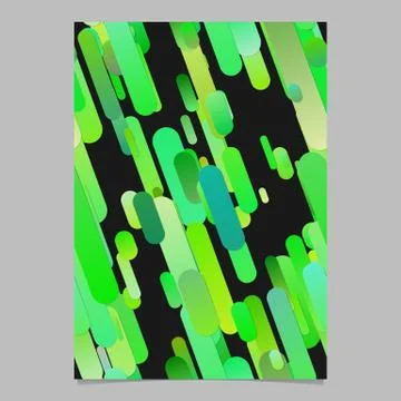 Green abstract gradient rounded stripe pattern brochure background Illustrazione stock