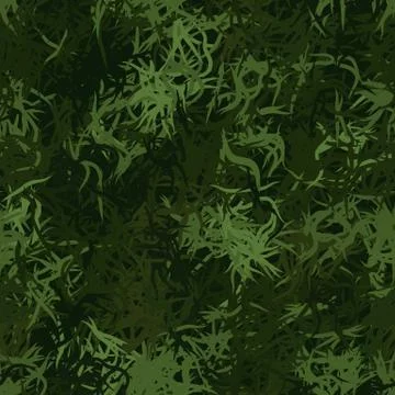 Green abstract grass seamless background of randomly bands and wavy lines Stock Illustration