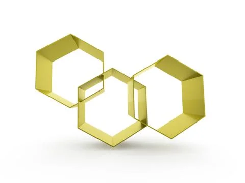 Green abstract hexagonal cell background rendered isolated Stock Illustration