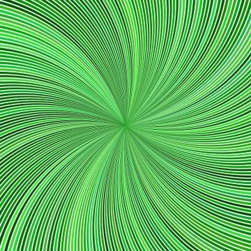 Green abstract hypnotic spiral ray stripe background - vector graphic Stock Illustration