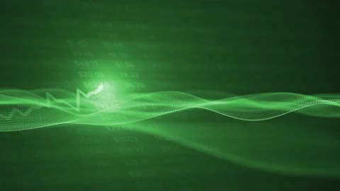 Green abstract info graphic with waves animation Vídeos de archivo 146684271