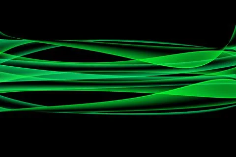 Green abstract light stripes Stock Illustration
