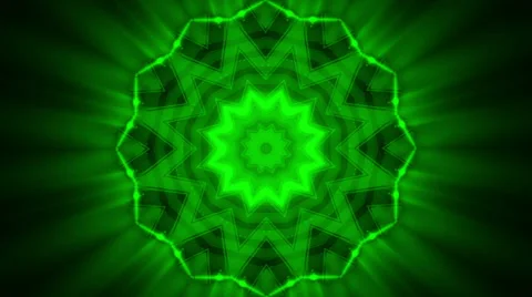 Green abstract loop motion background, kaleidoscope Stock Footage 38197589