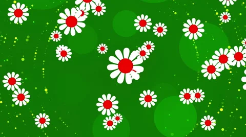 Green abstract loop motion background, flower Stock Footage 49213590