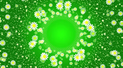 Green abstract loop motion background, flower Stock Footage 49704147