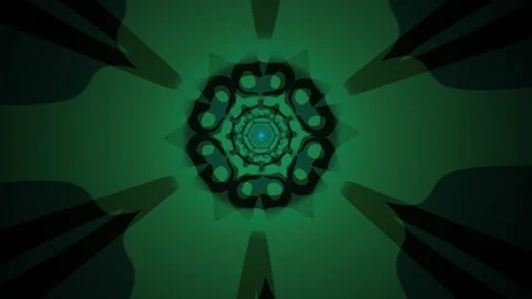 Green abstract mandala design pattern. Stock Footage 334884283