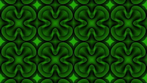 Green abstract mandala seamless pattern with curvy lines. 스톡 동영상 296671327