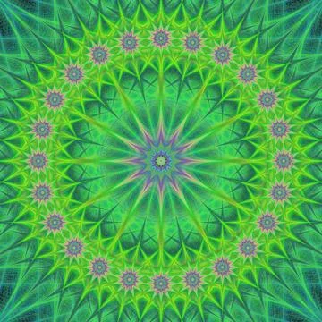 Green abstract mandala structure background design Ilustração Stock