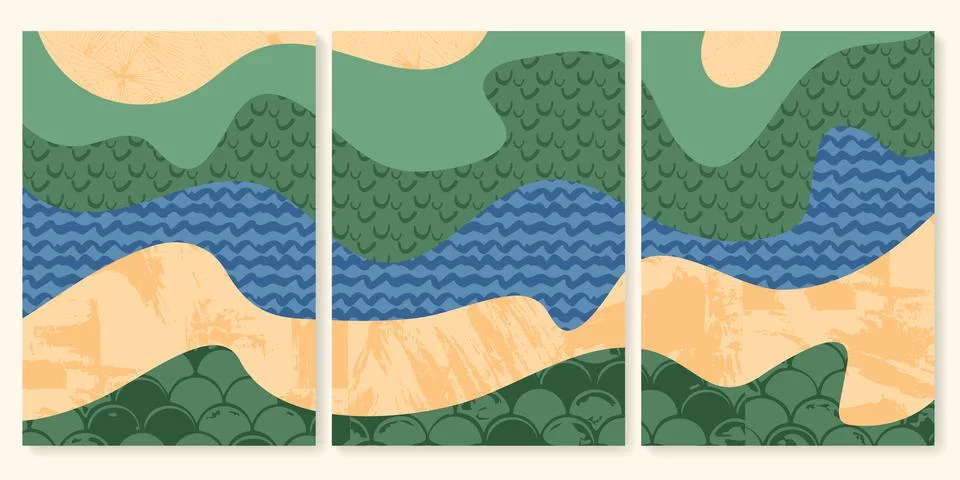 Green abstract map pattern vector illustration. Eco farm field background Stock Illustration