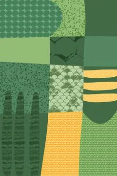 Green abstract map pattern vector illustration. Eco farm field background Stock Illustration