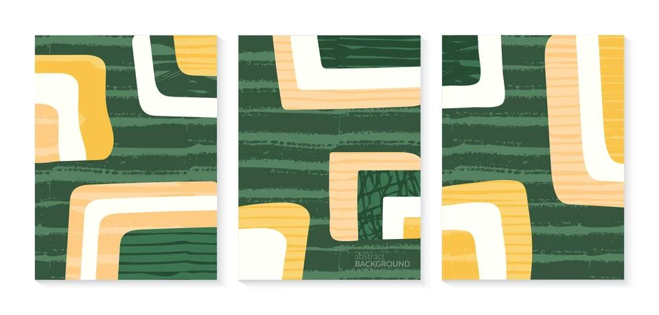 Green abstract map pattern vector illustration. Eco farm field background Illustrazione stock