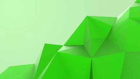 Green abstract modern crystal background. Polygon, Line, Triangle pattern sha Illustrazione stock