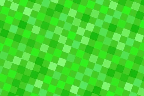Green abstract mosaic pattern with squares and bright shades Stock Illustration