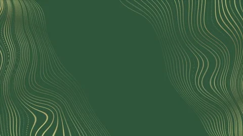 Green abstract motion background with luxury golden lines pattern Stock Footage 341550201