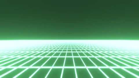 Green abstract neon grid looping Stock Footage 293667107