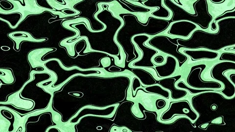 Green abstract organic contour pattern animation Stock Footage 324490443