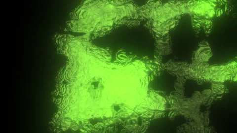 Green Abstract Organic Fluid Flowing Morphing Evolution Behind Glass Texture Stock Footage 319821334