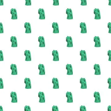 Green abstract organic shape repeating seamless pattern background Stock Illustration