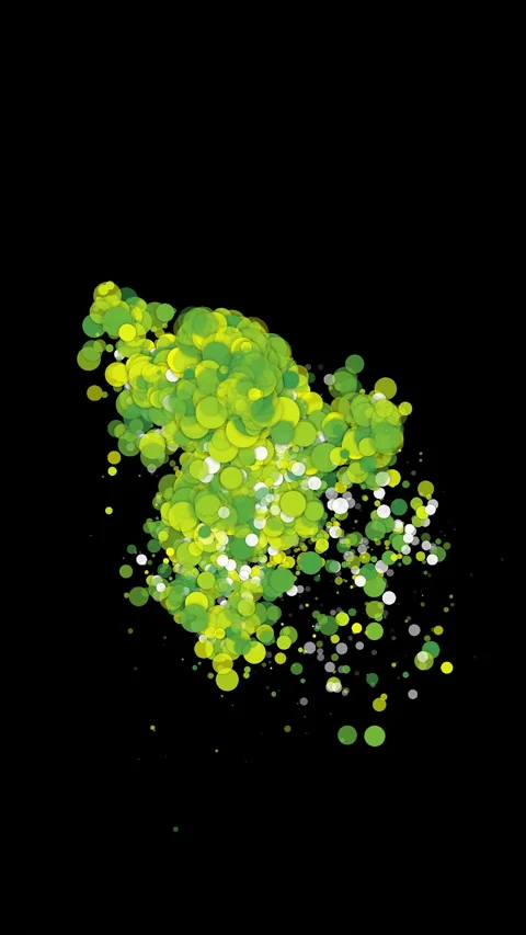 Green abstract particles explosion animation background Stock Footage 342279616
