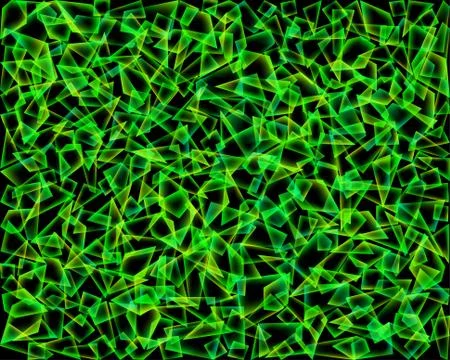 Green abstract pattern. Geometric print composed of green polygon and triangl イラスト素材