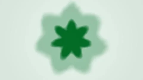 Green abstract pattern with star shape in soft focus Stock Footage 338236939