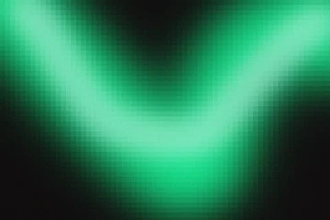 Green Abstract Pixelated Grainy Gradient Background With Wave Pattern 库存插图