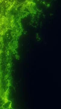 Green abstract plasma texture on a dark background, resembling glowing orga.. Illustrazione stock