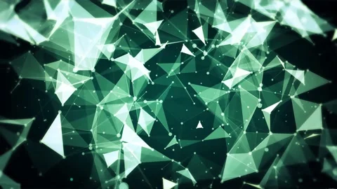 Green Abstract Polygonal Background Stock Footage 166844366