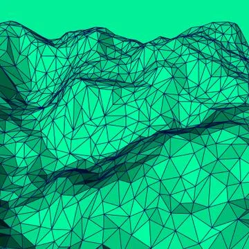 Green Abstract Polygonal Background Stock Illustration