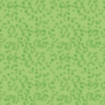 Green abstract seamless vector pattern with overlapping dots ornament Stock Illustration