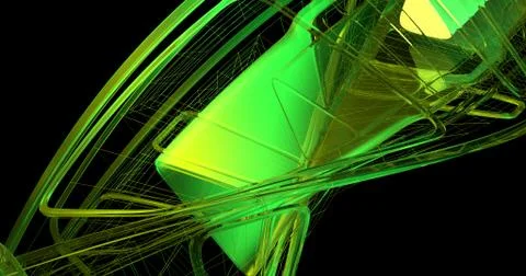 Green abstract shape Stock Illustration