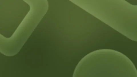 Green abstract shapes including circles and rectangles in seamless loop Stock Footage 305344617
