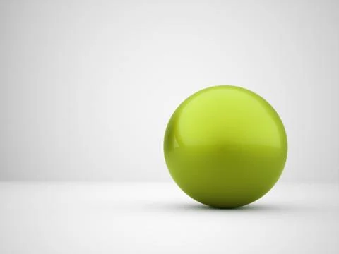Green abstract sphere concept rendered Illustrazione stock