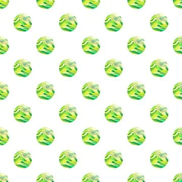 Green abstract spheres creating a seamless pattern background Stock Illustration