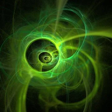 Green abstract spherical linear pattern on black background, wallpaper, desig イラスト素材