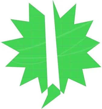 Green abstract starburst explosion icon Stock Illustration
