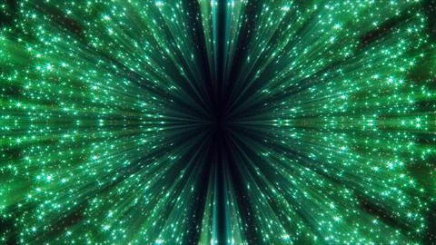 Green Abstract Starburst Glitter Rays Background Stock Illustration