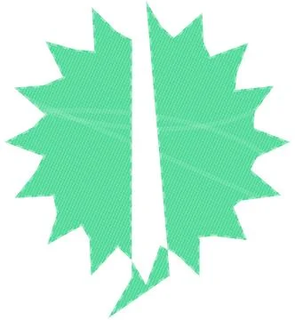 Green abstract starburst with speech bubble Stock Illustration