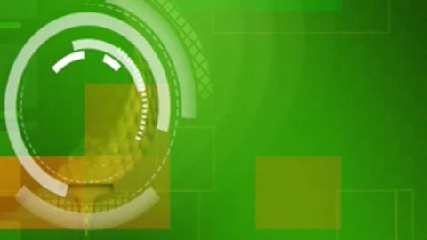 Green Abstract Tech HUD Circular Interface Animation Stock Footage 333919171