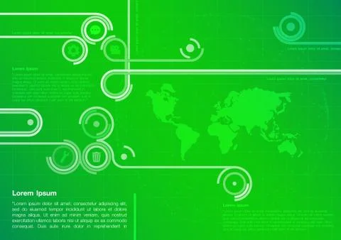 Green Abstract Technology Background Stock Illustration