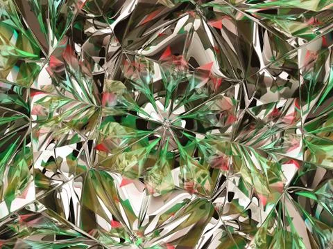 Green abstract texture pattern and kaleidoscope Stock Illustration